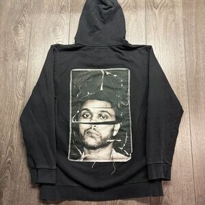 XO The Weeknd Tapestry Hoodie Black mens Large Embroidered Rare
